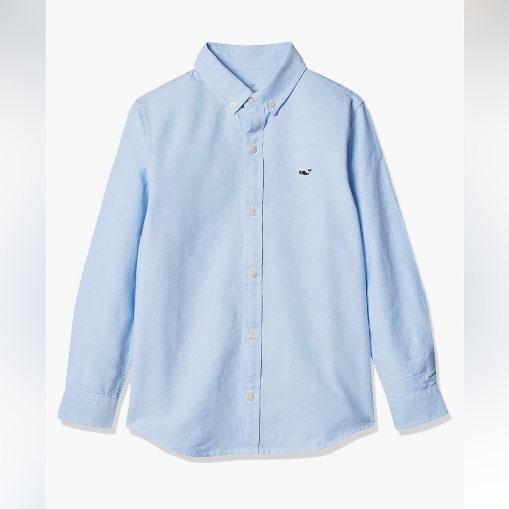 Vineyard Vines Boys Light Blue Oxford Button-Down Shirt - Picture 2 of 9